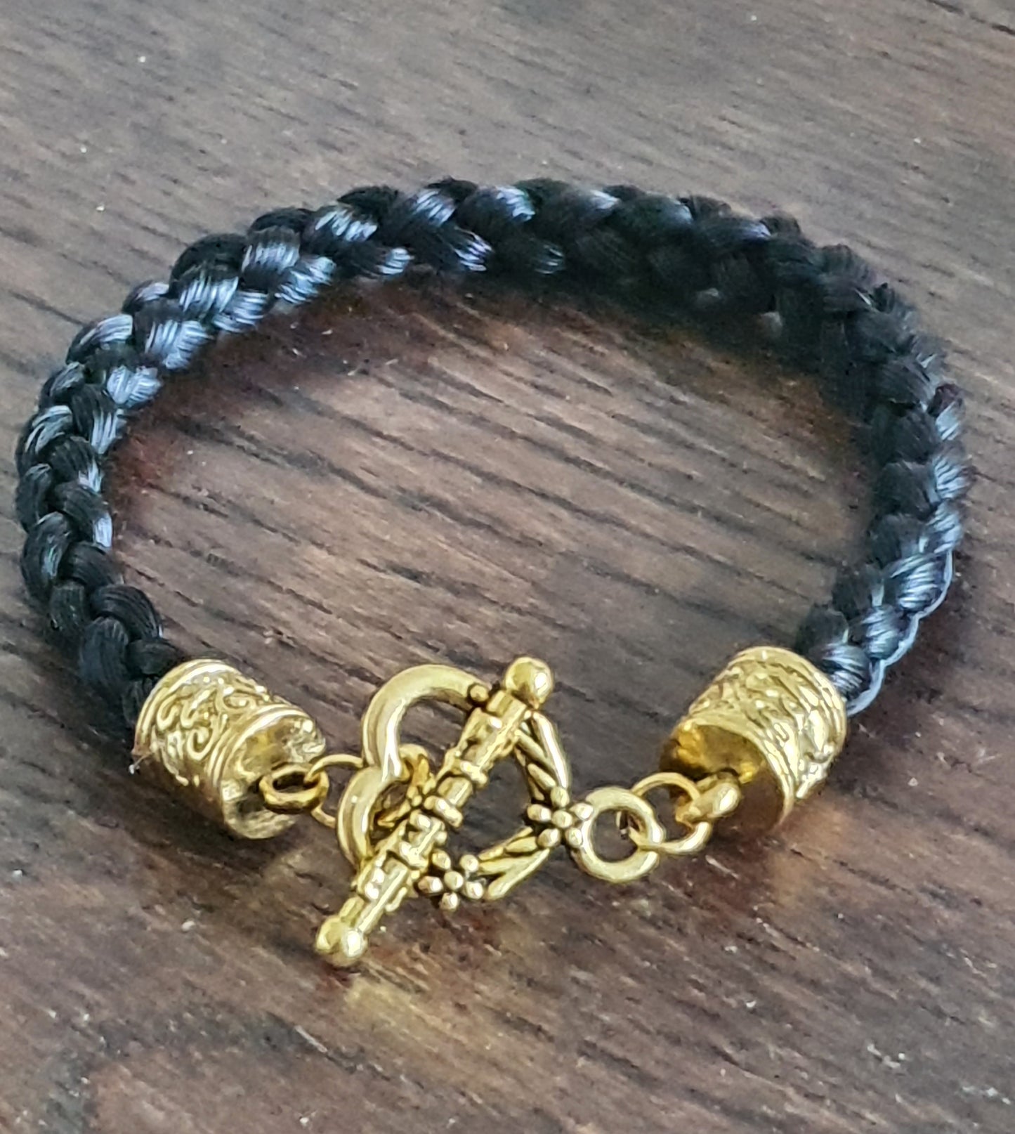 Antique Gold Horse Hair Bracelet