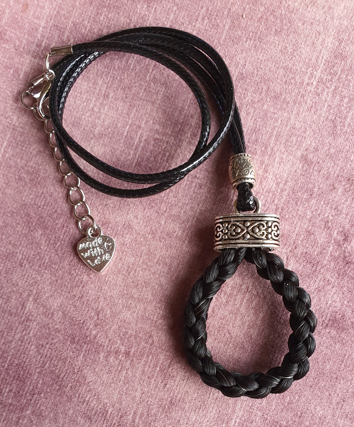 BRAIDED LOOP PENDANT brown
