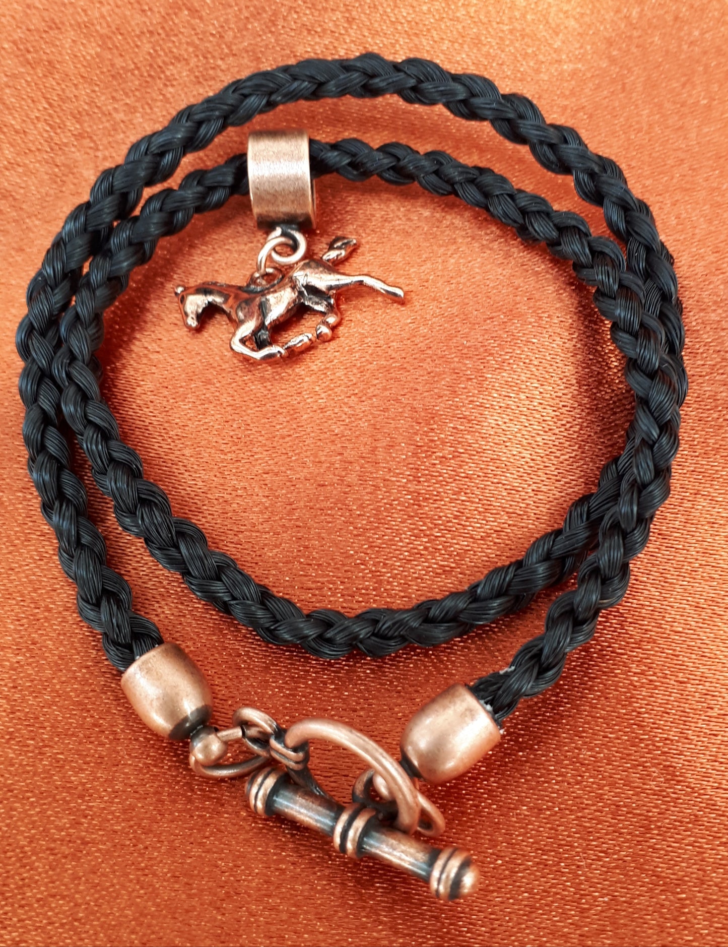 Copper double loop bracelet