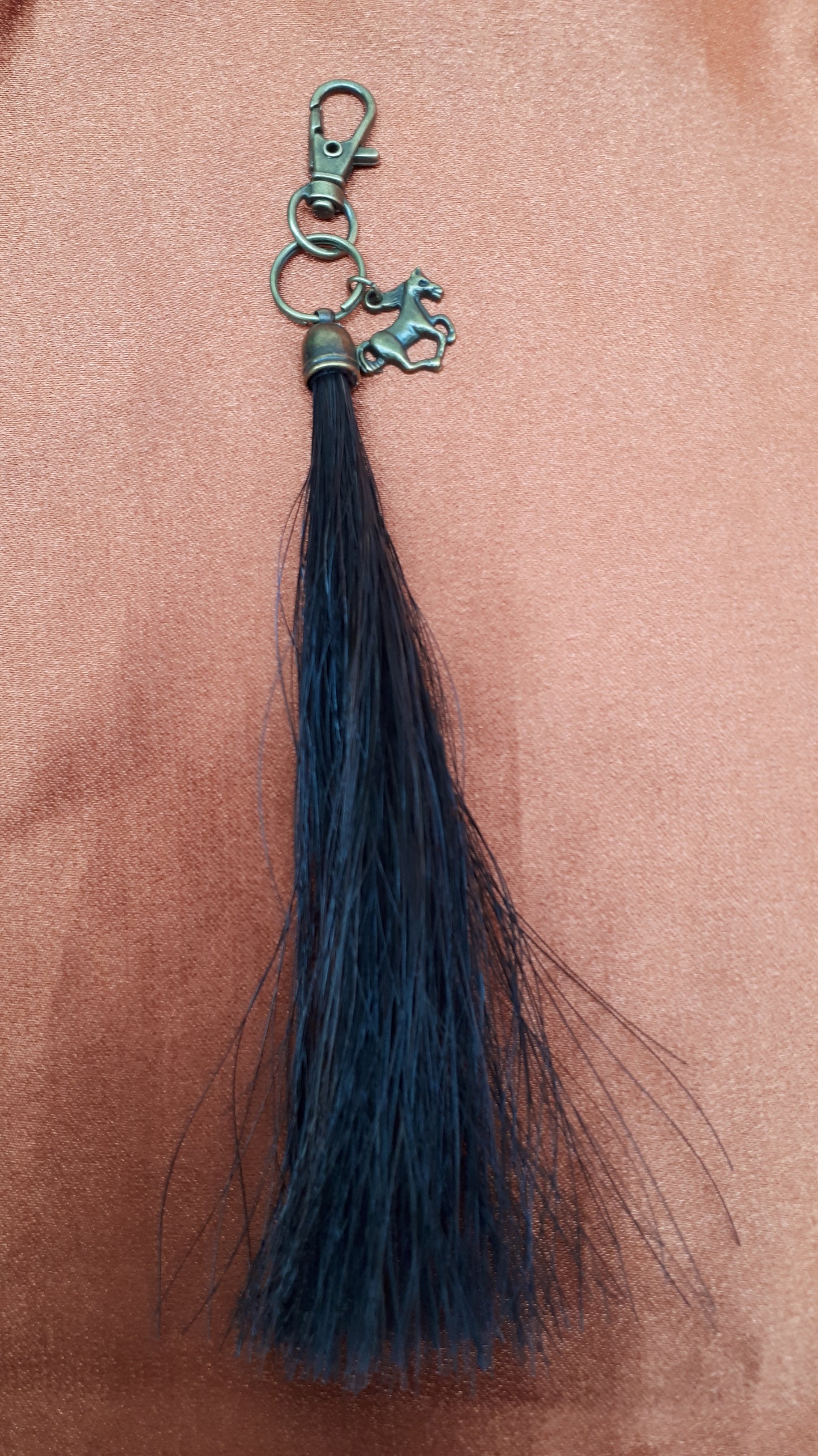 Bronze Antique Silver Tassel Keyring OR Tassel clip