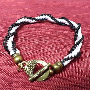 Pink Satin / Horse Hair bracelet
