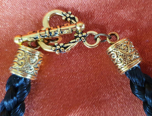 Antique Gold Horse Hair Bracelet