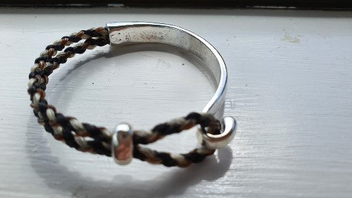 Antique silver Bar Bracelet