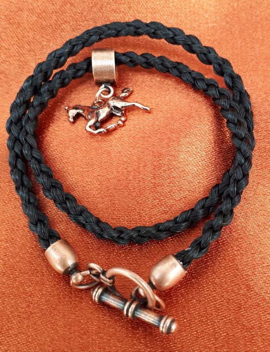 Copper double loop bracelet